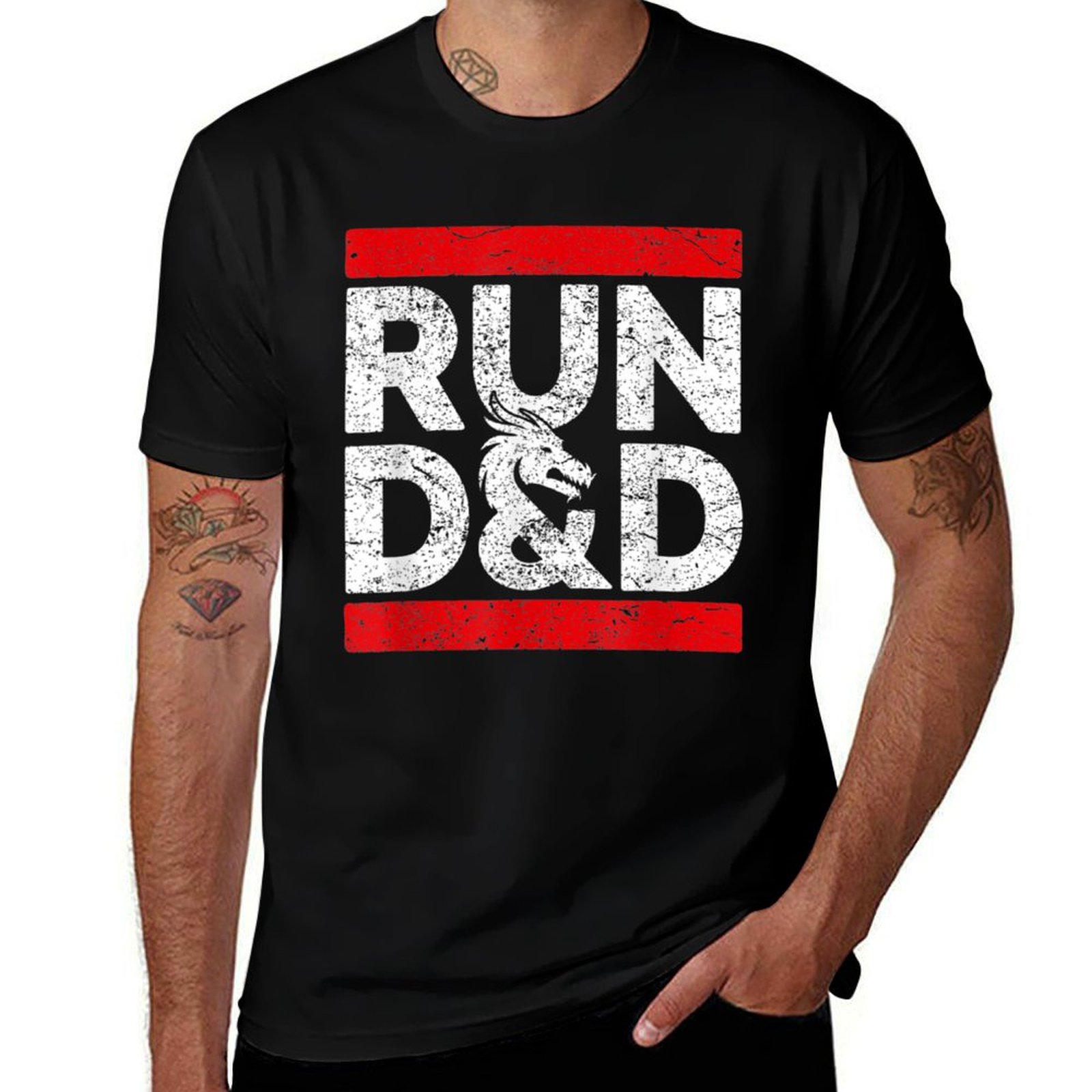 Running Gear Retro - Camiseta Run D&D Board Game Dice