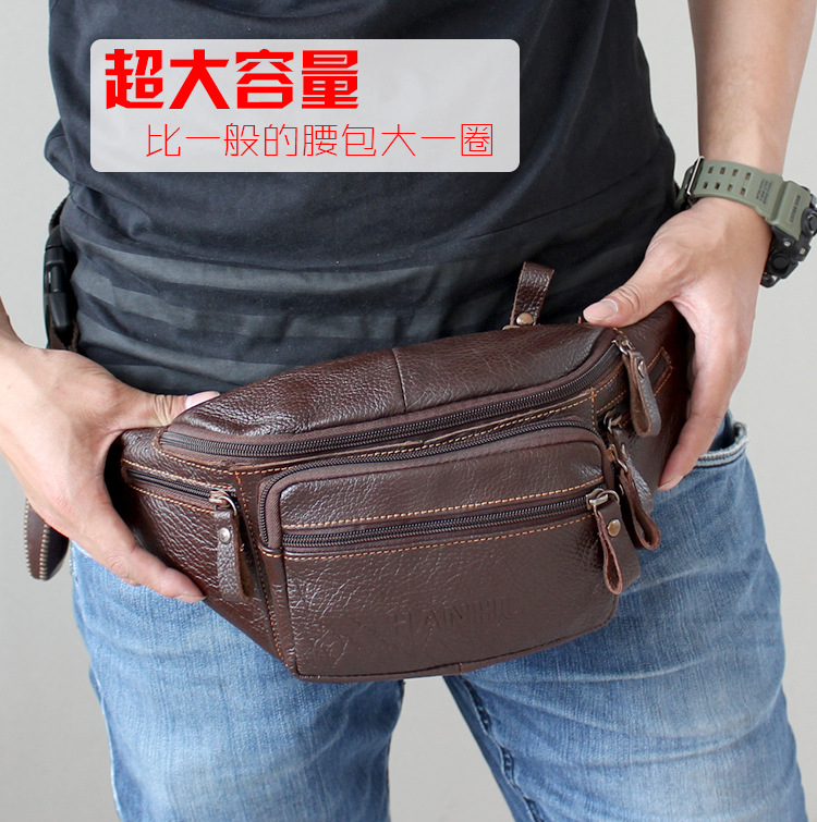 Running Belt Waist - Riñonera de cuero de vaca auténtico