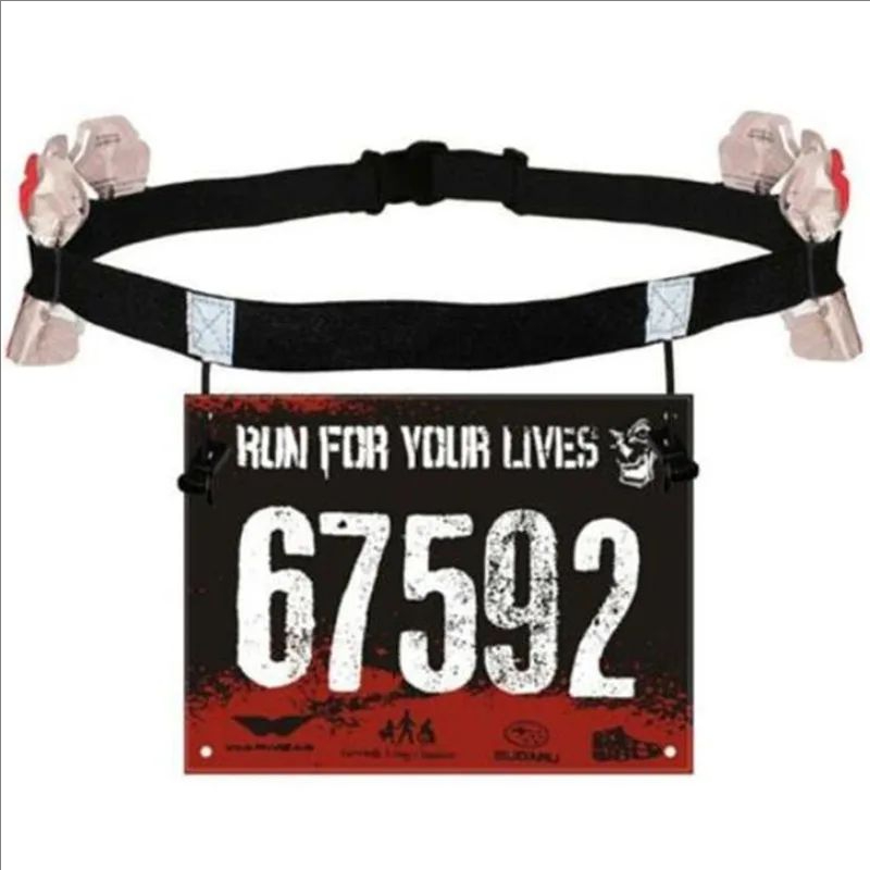 Running Gear Motor - Cinturón Porta-Dorsal para Carreras, Triatlón, Maratón,