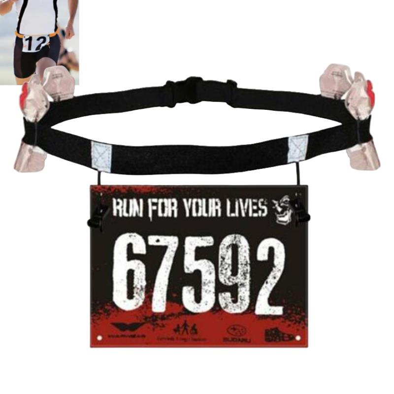 Running Gear Motor - Cinturón Porta-Dorsal para Carreras, Triatlón, Maratón,