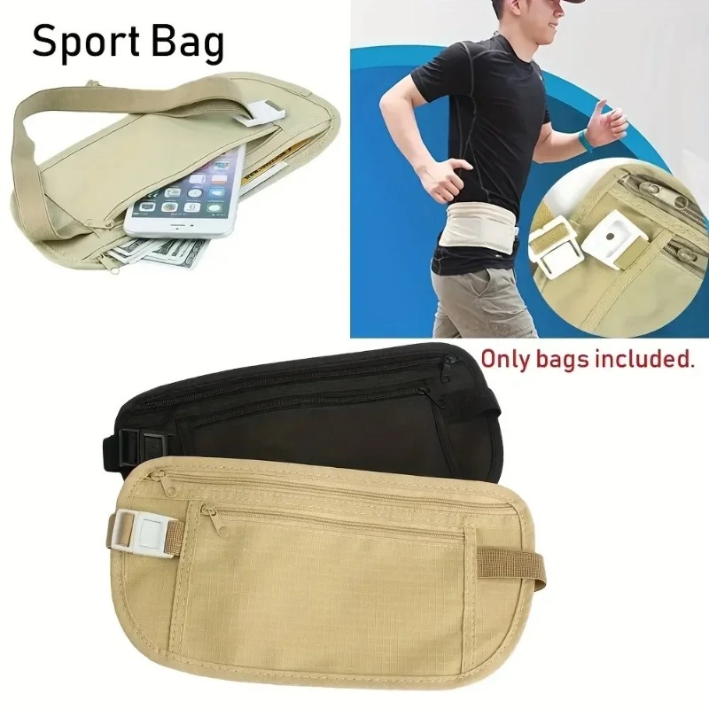 Running Belt Waist - Riñonera Deportiva Invisible para Correr, Bolsa