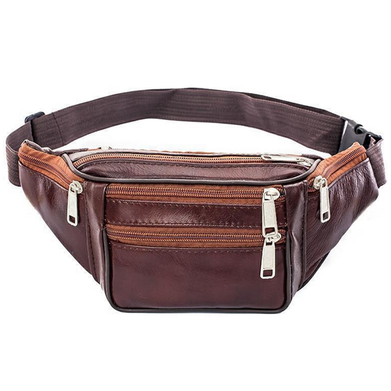 Running Belt Waist - Riñonera de cuero para hombre, bolso